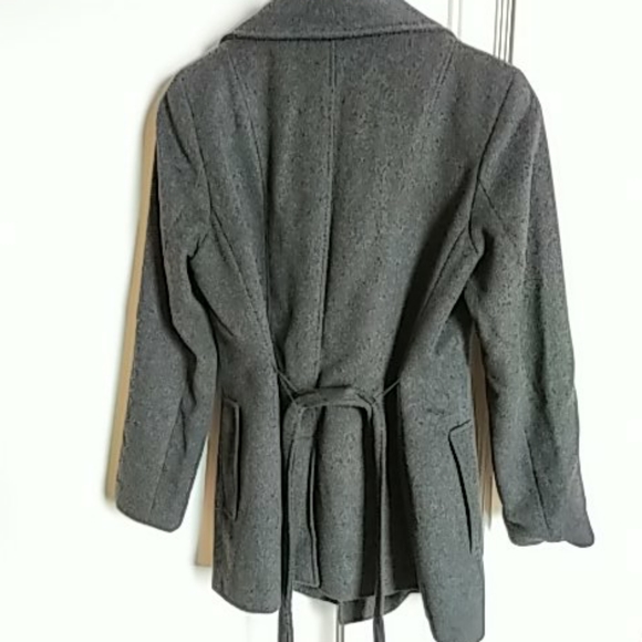 Calvin Klein grey wool peacoat, size 10 - Picture 3 of 4